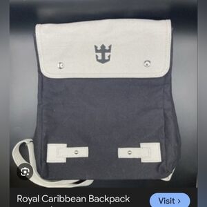 Royal Caribbean Black and Tan Backpack New With Tags
